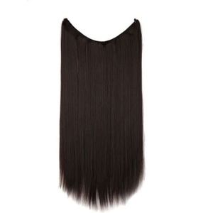 Dark brownish red halo hair extensions